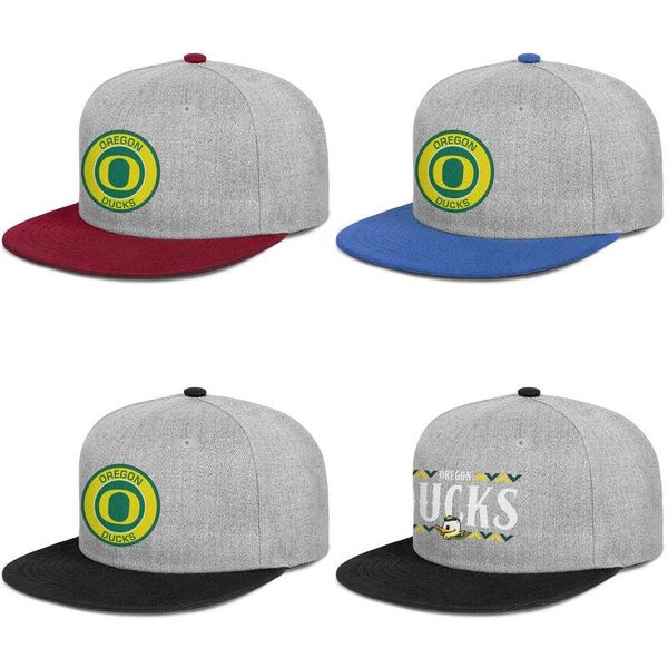 

oregon ducks football logo mens and women flat edge trucker adjustable cap cool design your own personalized hats round logo core smoke, Blue;gray