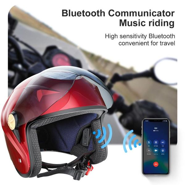 

solar power smart bluetooth summer cooling fan cycling motorcycle helmet cap