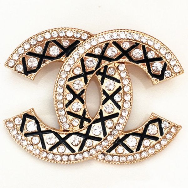 

Whole ale de igner brooche luxury letter rhine tone brooch pin fa hion brand cor age brooche for women co tume decoration hipping