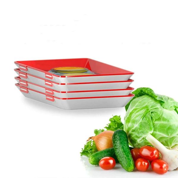 

dinner plates microwave food dropship cover creative preservation items clever container fresh set storage kitchen tray plastic