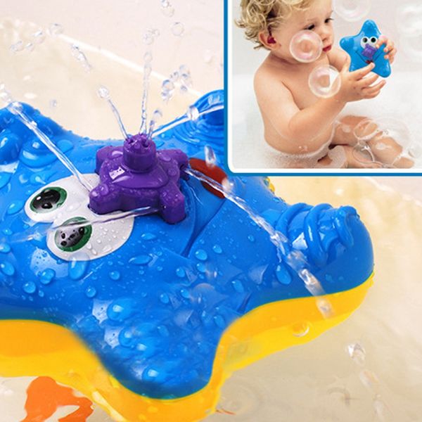 

kids baby electronic starfish shape rotating floating water bath toys