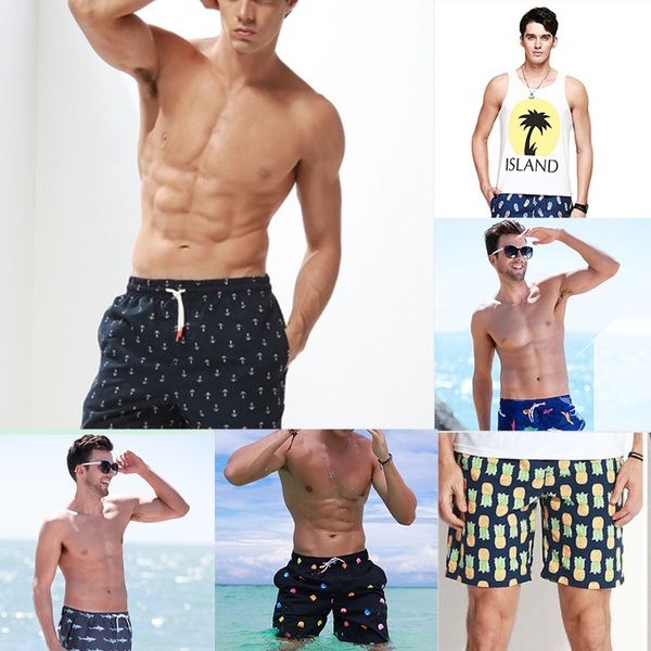 

mens board shorts summer beach swim sport shorts quick drying swimwear male with liner swimming trunks elastic waist swimsuit