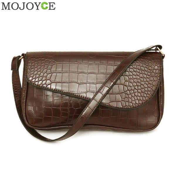

fashion women handbag pu leather pure color shoulder bag elegant retro ladies shopping totes for female