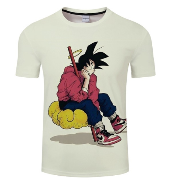 

новые моды для женщин / мужчин dragon ball z kid goku лето с короткими рукавами смешно 3d печати футболка повседневная одежда топ тройники k, White;black