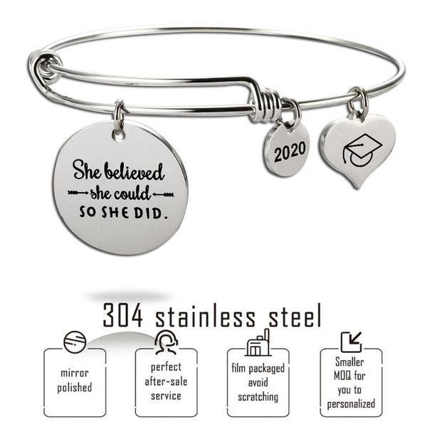 

2020 выпускной подарок маркировочного браслет студент браслет дружбы подарков бижутерия.толкучие браслеты для женщин браслеты, Black