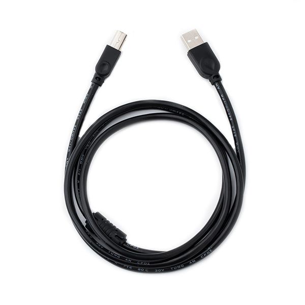 

elenxs 1.5m printer cord black usb 2.0 cable 480mbps square mouth full copper core scanner data cable