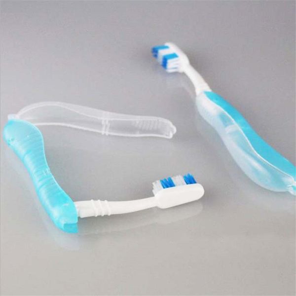 

1 pcs quality plastic foldable travel camping toothbrush outdoor portable hiking tooth brush for hygiene oral cleaning tools