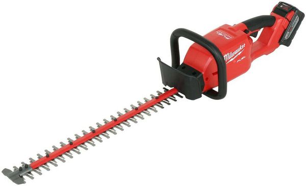 

Milwaukee hedge trimmer kit 9 0 ah battery rapid charger cordle double ided