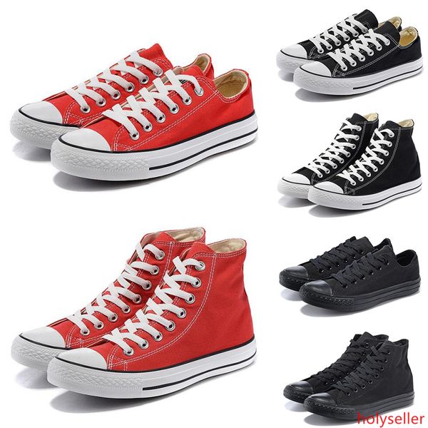 

new brand classic 10s chuck canvas shoes low style casual shoes all white black blue red mens womens trainers shoes size 36-44