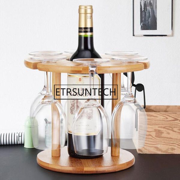 Wine Glass Holder Bamboo Tabletop Wine Glass Drying Racks Camping