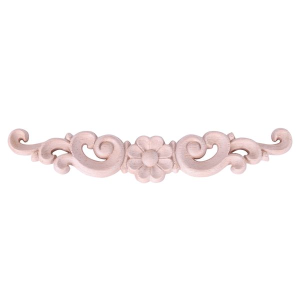 

exquisite classic wood carved flower applique furniture natural size:16 x 3cm