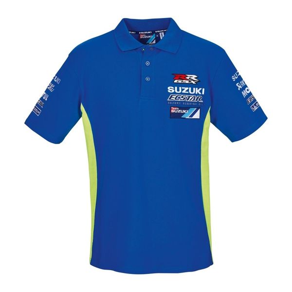 

2018 MOTO GP Andrea Iannone 29 Мотоциклетная футболка для гоночной команды Suzuki ecstar Мужская футболка поло Летний автоспорт Синий / Зеленый