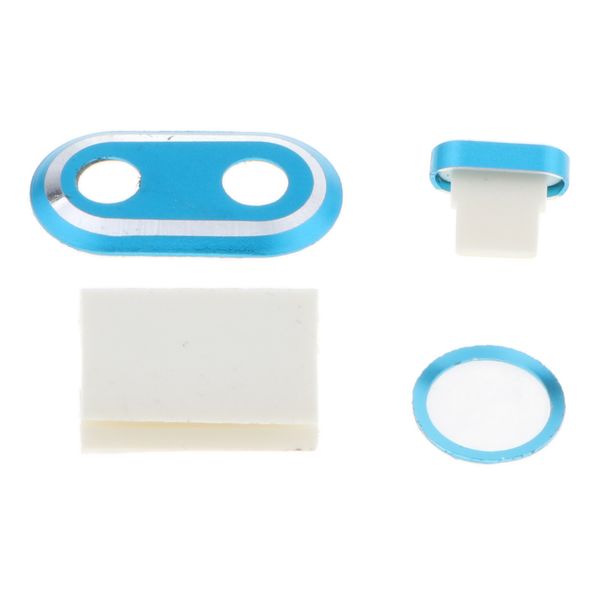 

dust plug/home button sticker protective kit for 7 plus/8 plus blue