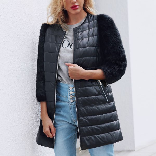 

2019 winter parkas women jacket plus size female outerwear warm coats women warm wool zipper coat jacket leather outerwear #716, Black;brown