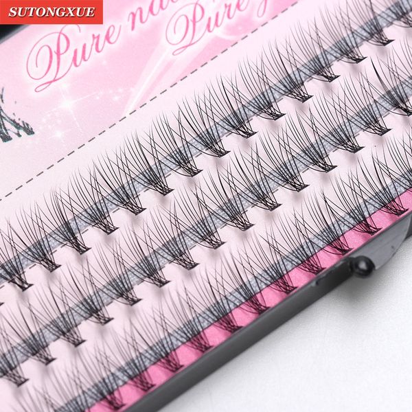 

fashion 60pcs professional makeup individual cluster eye lashes grafting fake false eyelashes ing