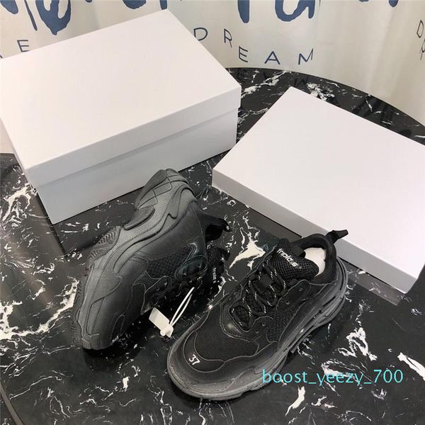 

2019 new fashion speed trainer luxury womens sneakers mens shoes genuine leather designer shoes size 35-45 b70, Black