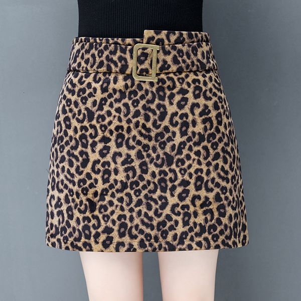 

2019 new lent women chic luipaard rok plus size 3xl animal pattern finger female casual a line mini skirts lu704, Black