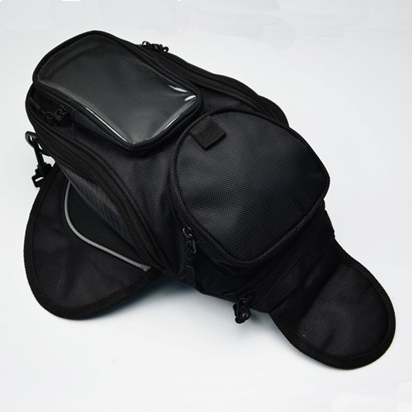 

black magnetic motorcycle oil fuel bag big screen multifunctional magnetic fixed tank bag cell phone case for motorcycle holder