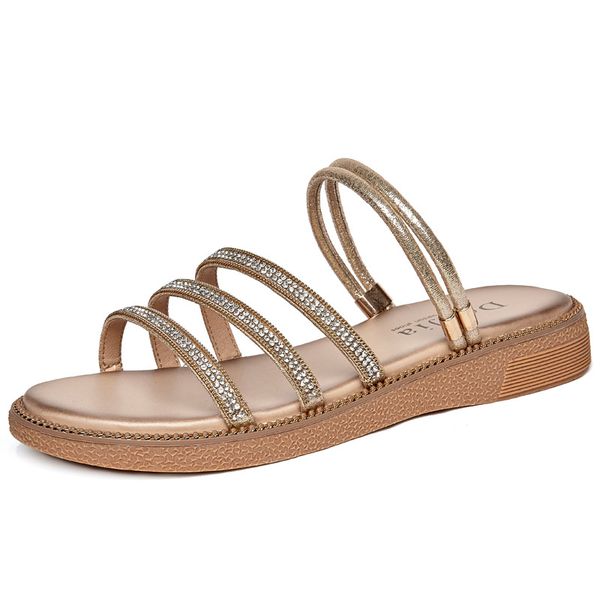 

summer new casual womens shoes rhinestone flat sandals open toe roman wild fashion sandals womens shoes clear heels, Black