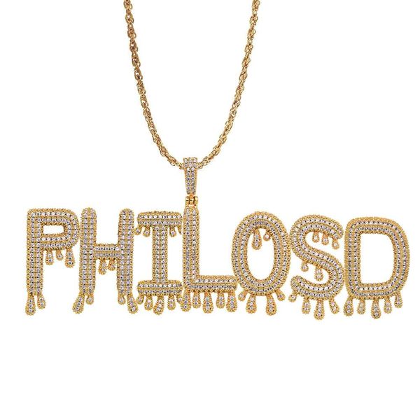 

fashion-s custom name necklace for men women luxury designer diy letter names iced out pendants fashion hip hop necklaces jewelry gifts, Silver