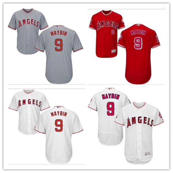 

custom baseball jerseys los angeles 9 cameron maybin los angelesangels angels men women youth red white high-quality jersey, Blue;black