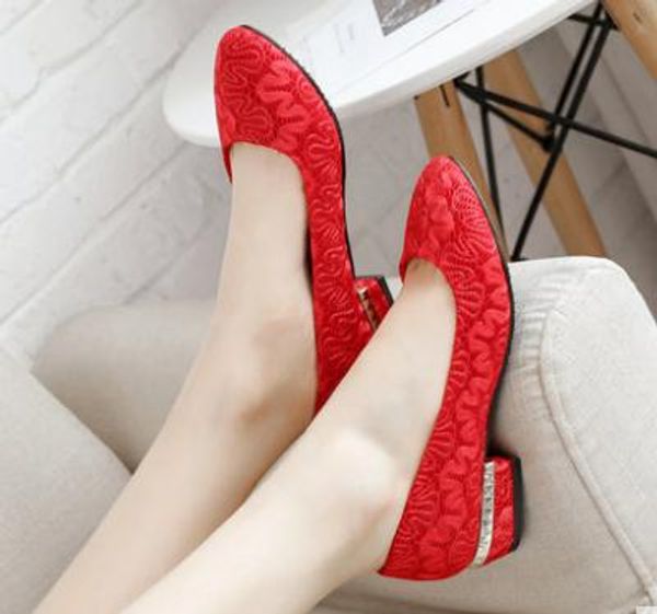 

women's shoes in spring and autumn low heel round head mesh cloth@131, Black