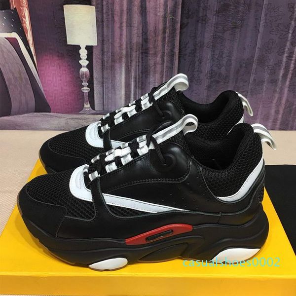 

2020 b22 chaussures b23 calfskin trainers men low baskets high-end old casual shoes women flat canvas sneakers 35-46 c02, Black