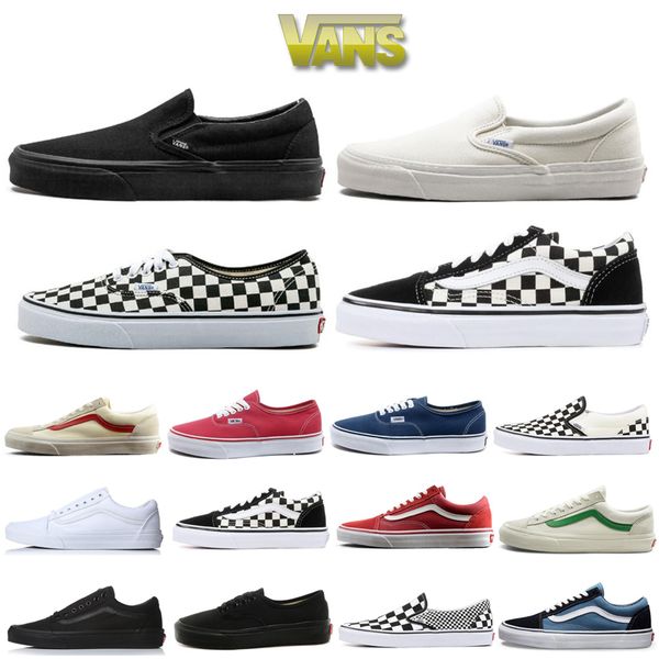 

designer shoes old skool fear of god canvas shoes triple white black beige women mens casual sneakers shoes size 36-44