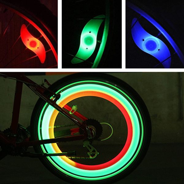 Luzes de bicicleta LED Acessórios de luz de raio de bicicleta Lâmpada de flash à prova d'água Lâmpada brilhante Roda de ciclismo Iluminação de raio de pneu 4 cores