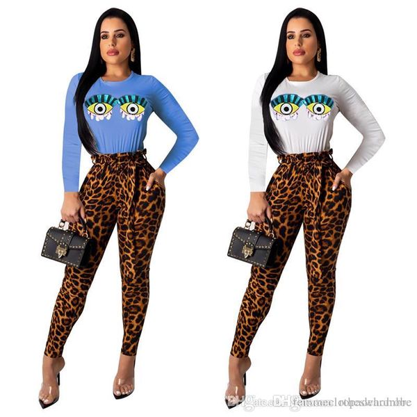 

женская tops дизайнер футболки глаз printed осень повседневная длинными рукавами crew neck футболки женская мода, White