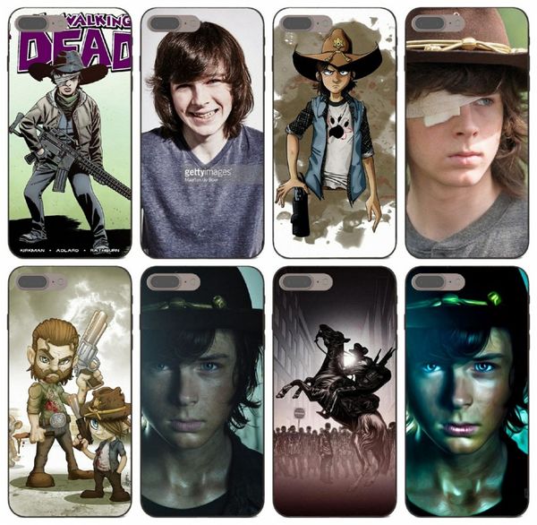 

tongtrade] the walking dead carl grimes case for iphone x xr xs 11 pro max 8 7 6s 5s plus samsung grand i9082 prime huawei p10 p9 lite case