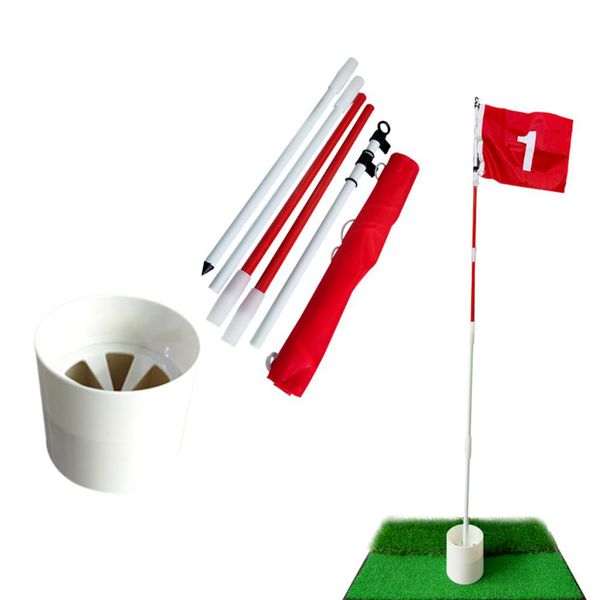 

2 sets backyard golf hole pole flag cup stick pole putting green