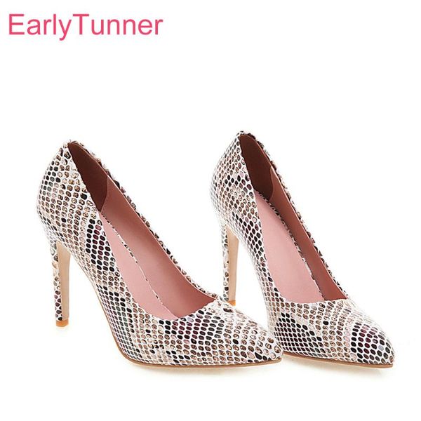 

dress shoes 2021 glamour white pink women bridal pumps super high heels lady eh602 plus big size  43 46 48, Black
