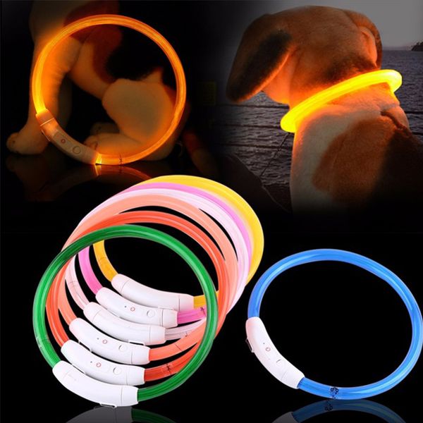 

led light catena cane luminous collar for dogs usb charging pet product led pet product for dogs cats safety belts band d15