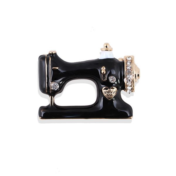 

rhinestone alloy oil painting sewing machine brooch pin parts, Gray
