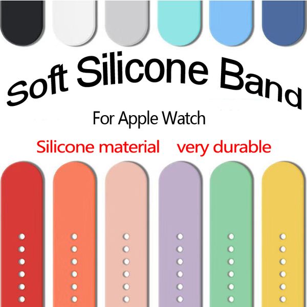 

Soft ilicone port watch band for apple watch erie 5 4 3 2 1 38mm 42mm rubber trap for iwatch band 40mm 44mm