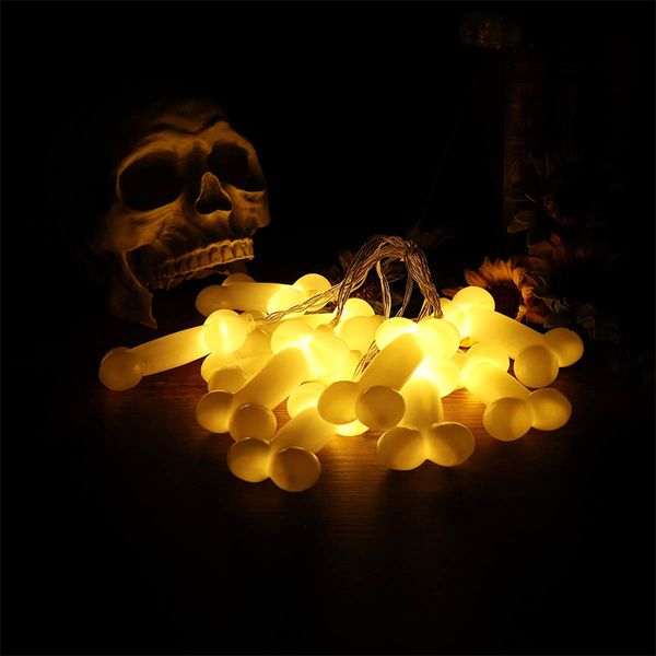 

halloween skull string light outdoor waterproof led holiday decoration lighting battery box warm white 10leds 20leds