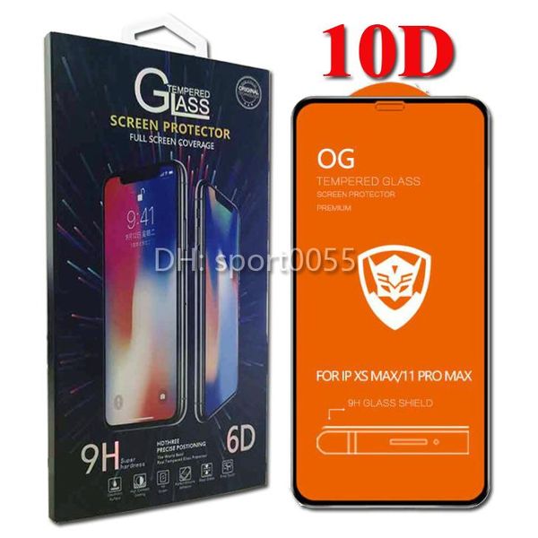 

100шт 10d мобильный телефон закаленное стекло красивый пакет для iphone 6 6s 7 8 x xs xr 11 pro max plus screen protector