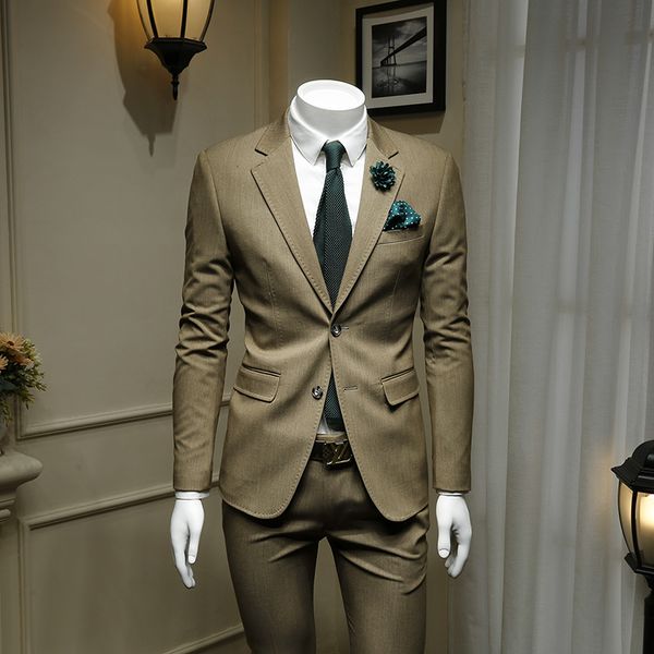 

xm geeki мужская мода костюм куртки мужчины свадебное платье из двух частей костюмы коричневый костюм британский стиль куртки блейзер 365tz6, White;black