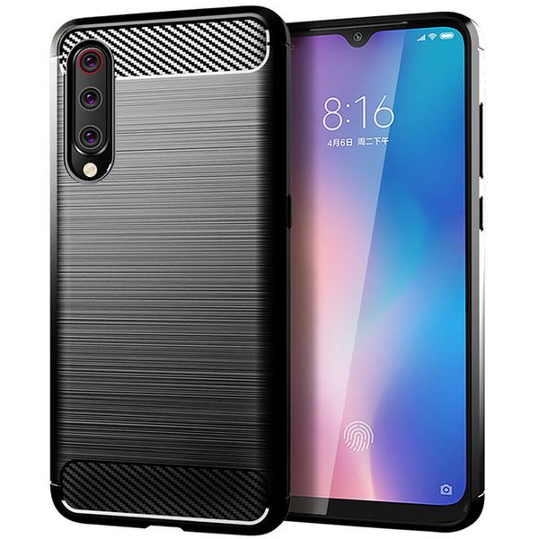 

carbon fiber protective silicon soft tpu covers for xiaomi cc9 9t a2 a1 f1 play max 3 my x2 2s phone case