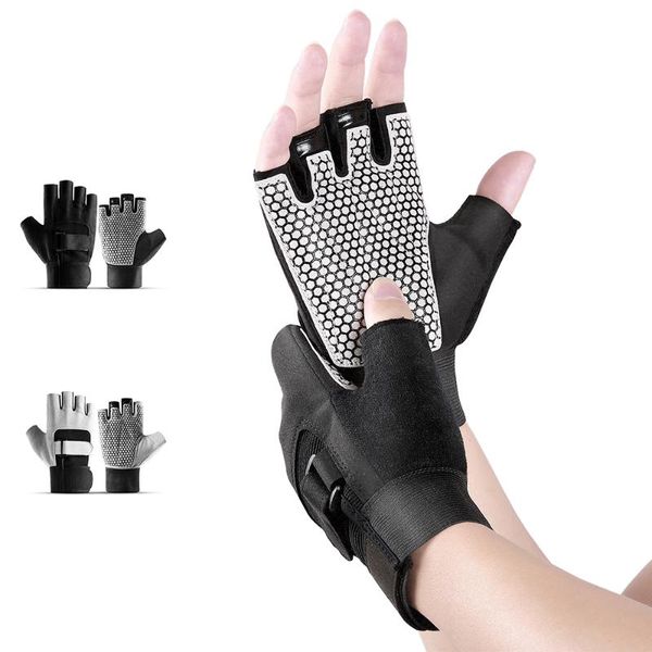 

sports gym gloves half finger breathable weightlifting fitness gloves dumbbell men women weight lifting gym size m/l/xl, Black