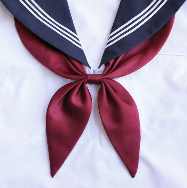 

goldfish pre-tie scarf japanese school girls women's bow tie jk uniform students necktie cosplay 14 colors, Black;blue