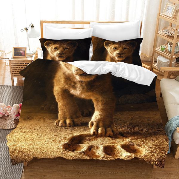 

the lion king simba 3d bedding set duvet covers pillowcases twin full  king comforter bedding sets bedclothes bed linen