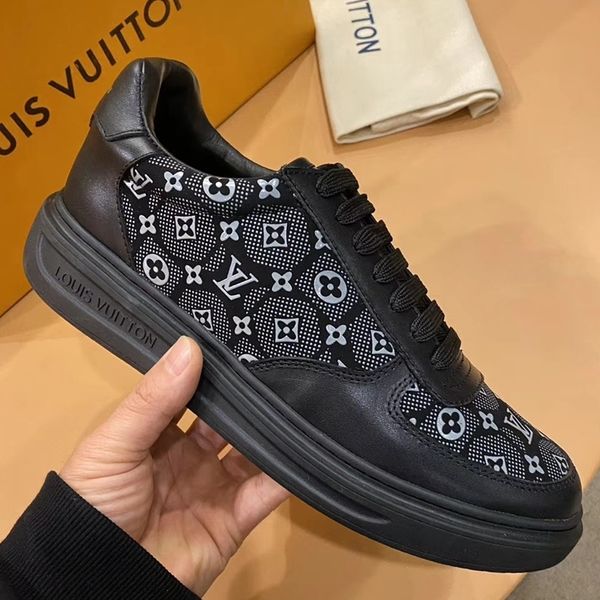 

2020 f1 новая мода повседневная мужская обувь, высокое качество удобная обувь люкс кожаные кроссовки оригинальная коробка для мужчин упаковк, Black