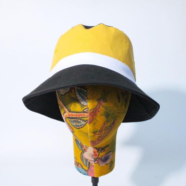 

sqteio autumn breathable sun hat panama color stitching fisherman hat visormale summer basin cap, Blue;gray