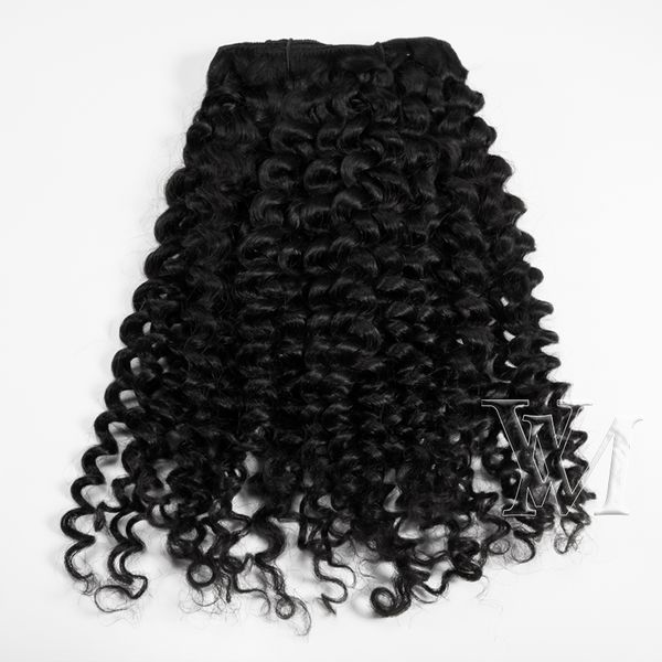 VMAE Peruan Clip Ins 100% Virgin Human Hair 120g 3a 3b 3c 4a 4b 4c Afro Kinky Curly Clip em extensões de cabelo