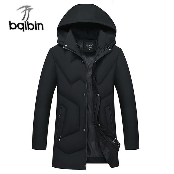 

new parka men warm winter jacket men thicken hooded windproof outwear casaco masculino casual coats j646, Black