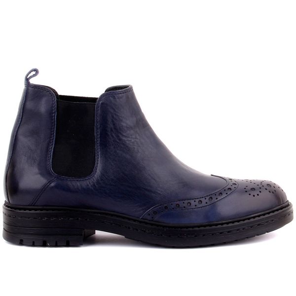 

Sail Lakers-Navy Blue Leather Step-in Men Boots