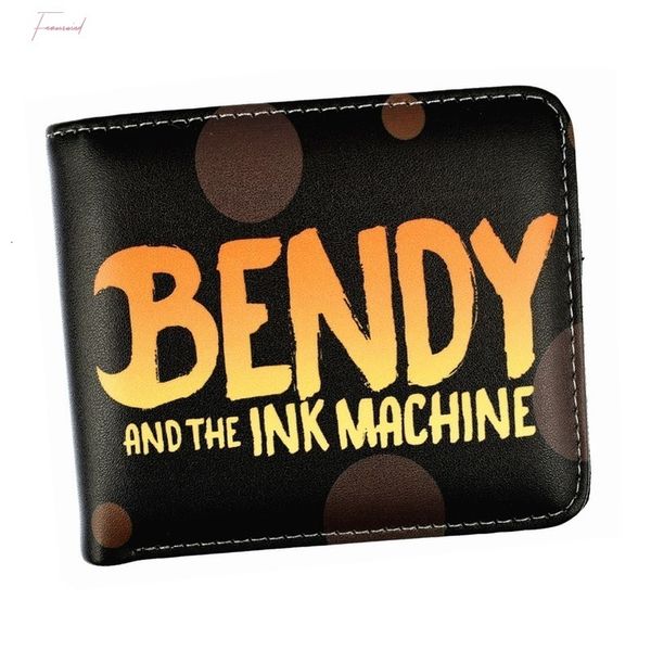 

short game wallet bendy and the ink machine purse with card holder coin pocket 3 style, Red;black