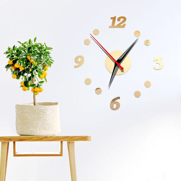 

diy clock style wall sticker mute clock wall art decal for home office j2y